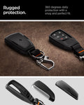 ACS11419 - Chevrolet & GMC Key Fob Cover | CK100 showing two key fob covers on leather surface with exploded view of front shell and back panel below