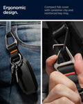ACS09430 - Ford Key Fob Cover | FK100 in Matte Black showing the ergonomic design. Compact fob cover with carabiner clip and reinforced key ring