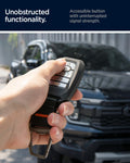 ACS09430 - Ford Key Fob Cover | FK100 in Matte Black showing the Unobstructed functionality. Accessible button with uninterrupted signal strength