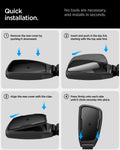 ACS11419 - Chevrolet & GMC Key Fob Cover | CK100 showing four-step installation guide for inserting key fob into cover and securing rear panel