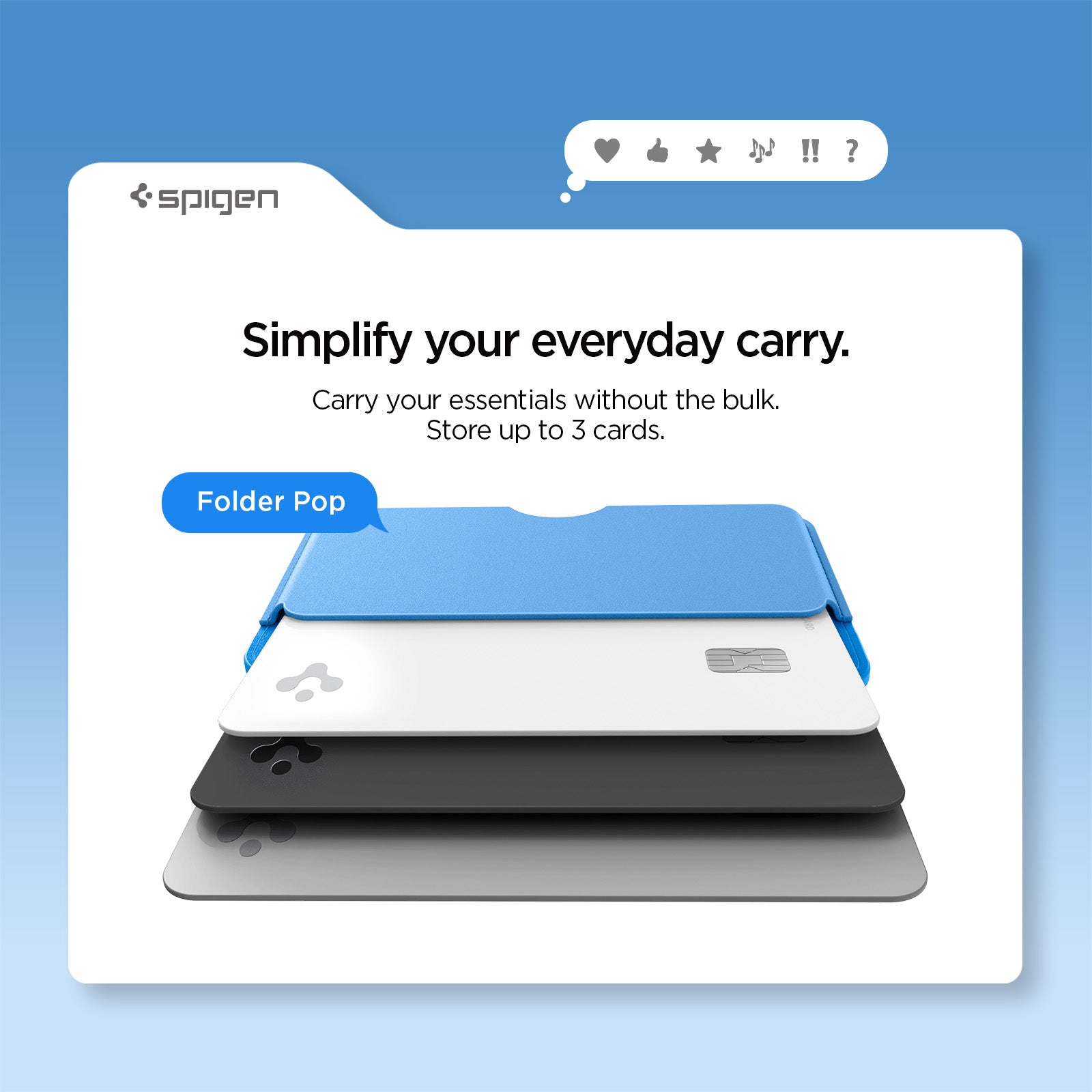 AFA07231 - MagSafe Card Holder Folder Pop (Mag Fit) in Sky Blue