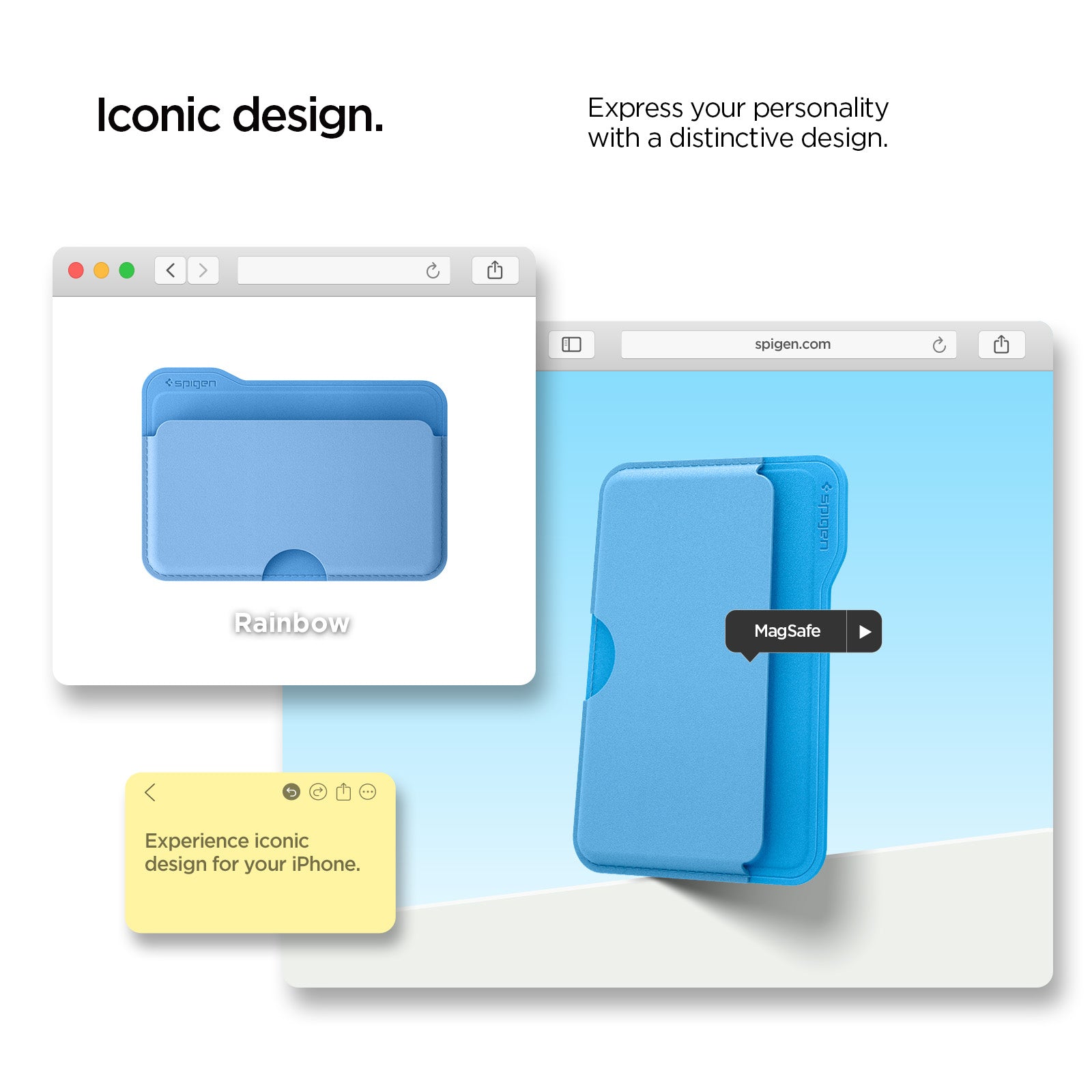 AFA07231 - MagSafe Card Holder Folder Pop (Mag Fit) in Sky Blue