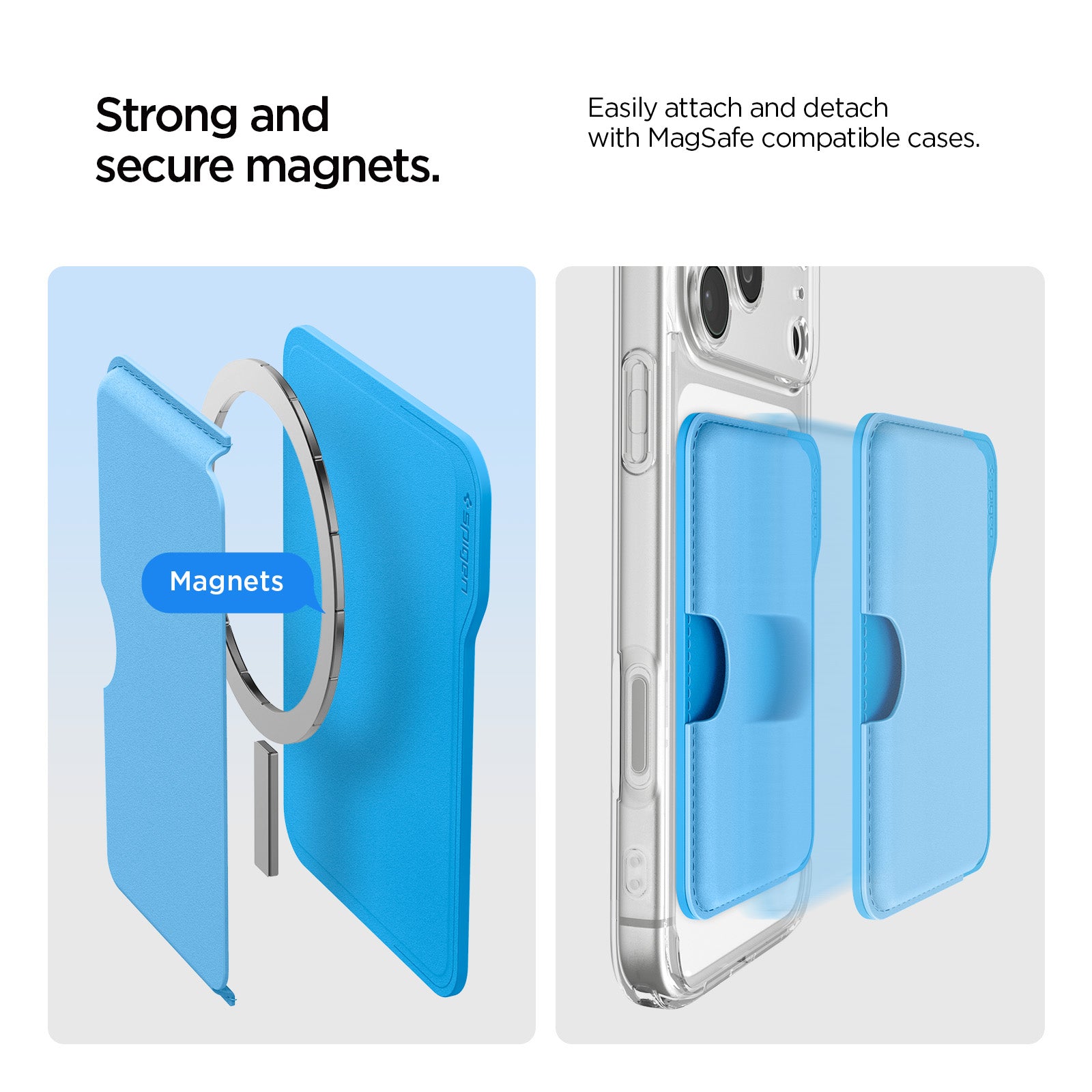 AFA07231 - MagSafe Card Holder Folder Pop (Mag Fit) in Sky Blue