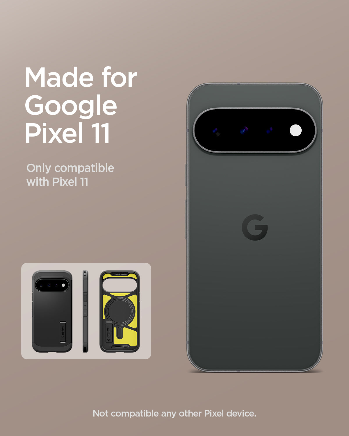 ACS11443 - Pixel 11 Tough Armor (Mag Fit) Black made for Google Pixel certified case