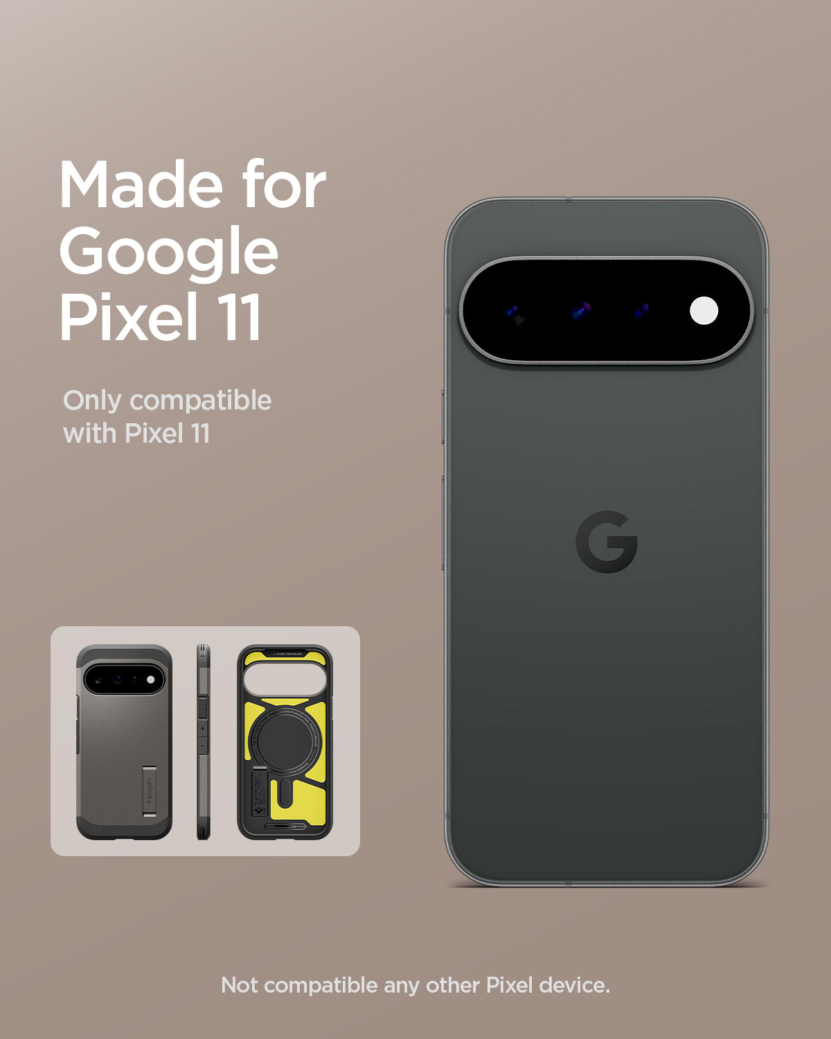 ACS11855 - Pixel 11 Tough Armor (Mag Fit) Gunmetal made for Google Pixel certified case