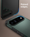 ACS11859 - Pixel 11 Pro  Tough Armor (Mag Fit) Abyss Green close up highlighting the raised edges around the display and camera.