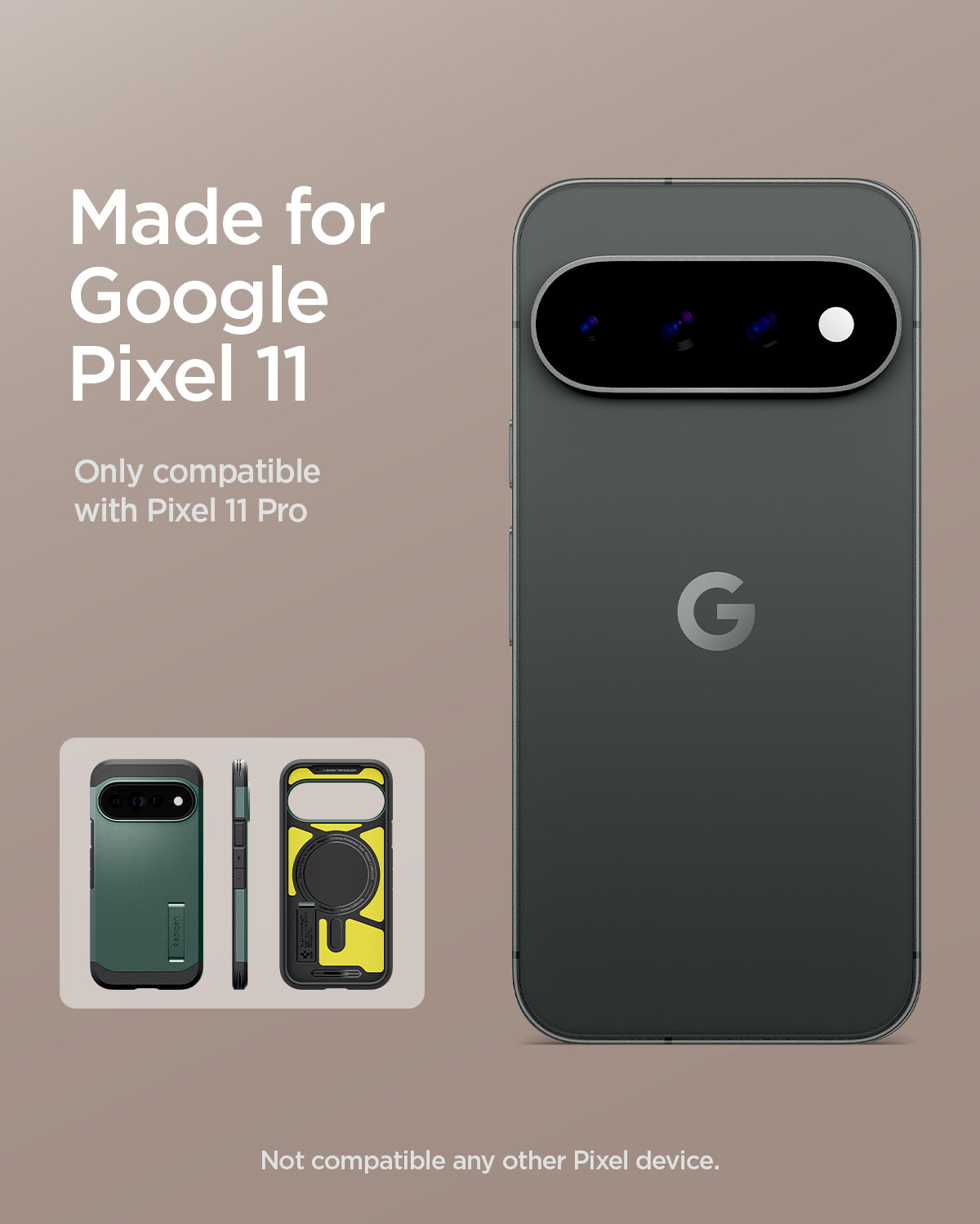 ACS11859 - Pixel 11 Pro  Tough Armor (Mag Fit) Abyss Green made for Google Pixel certified case