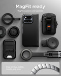 ACS11458 - Pixel 11 Pro Fold Slim Armor Pro (Mag Fit) Black MagFit compatible case supports magnetic rings, wallets, mounts, and other MagFit accessories.