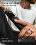 ACS09698 - Pixel 10 / Pixel 10 Pro Case Rugged Armor (MagFit) in black showing the sleek and slim design. Styles meets protection. Raised edges to guard your camera and screen from daily drops