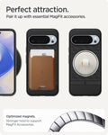 ACS09731 - Pixel 10 Pro XL Case Parallax (MagFit) in black showing the perfect attraction. Pair it up with essential MagFit accessories. Optimized magnets. Stronger hold to support MagFit accessories.