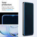 AGL07627 - Galaxy S24 GLAS.tR EZ Fit in Privacy showing the total protection. Edge to edge screen protection keeps your display scratch-free