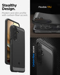 ACS11312 - Galaxy A27 5G Rugged Armor showing Galaxy A27 5G Rugged Armor with a slim profile, flexible TPU construction, and carbon fiber accents