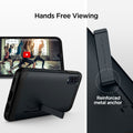 611CS26021 - Galaxy A50 Case Slim Armor in Metal Slate showing the hands free viewing with reinforced metal anchor