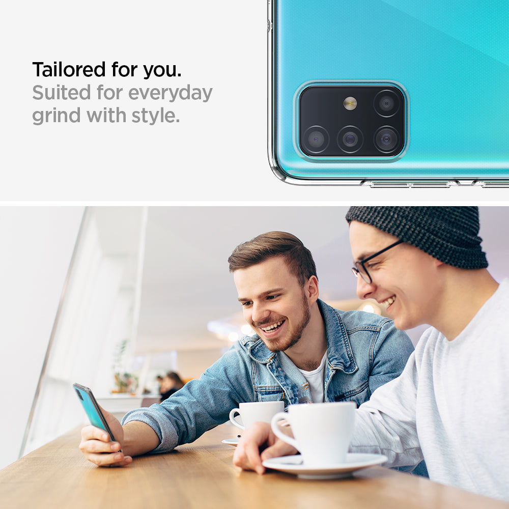 ACS00564 - Galaxy A51 Case Liquid Crystal in Crystal Clear tailored for you suited for everyday grind with style.