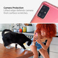 ACS00564 - Galaxy A51 Case Liquid Crystal in Crystal Clear camera protection. Lifted edge defend camera from surface scratches.