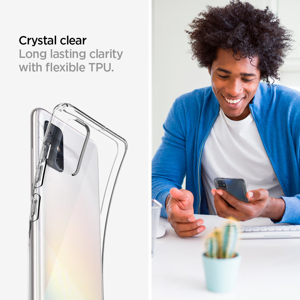 ACS00564 - Galaxy A51 Case Liquid Crystal in Crystal Clear crystal clear long lasting clarity with flexible TPU.