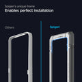 AGL02821 - Galaxy A52 Alignmaster Full Cover showing the spigen's unique frame enables perfect installation