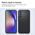 AGL05966 - Galaxy A54 5G Alignmaster Full Cover showing the match made in heaven. Flawlessly designed to cover the whole screen and fit with Spigen cases