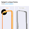 AGL07775 - Galaxy A55 5G Alignmaster Full Cover in Clear showing the Spigen's unique frame. Enables perfect 