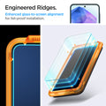 AGL07775 - Galaxy A55 5G Alignmaster Full Cover in Clear showing the enhanced glass-to-screen alignment for fail-proof installation