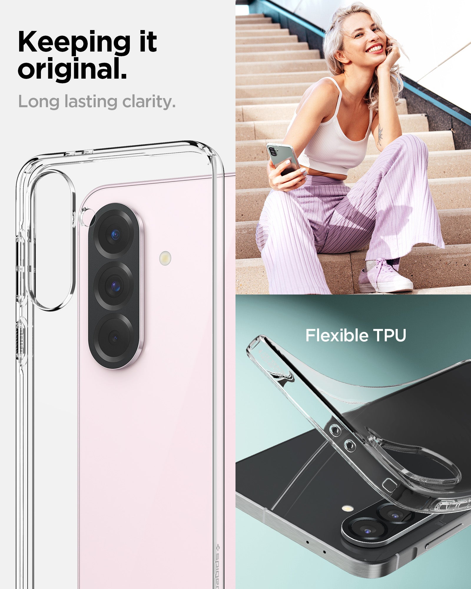 ACS09296 - Galaxy A56 5G Case Liquid Crystal in Crystal Clear  keeping it original. Long lasting clarity.