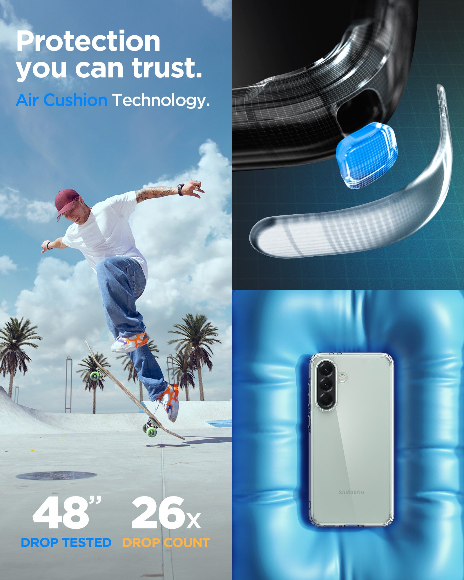 ACS09292 - Galaxy A56 5G Case Ultra Hybrid in Crystal Clear protection you can trust.