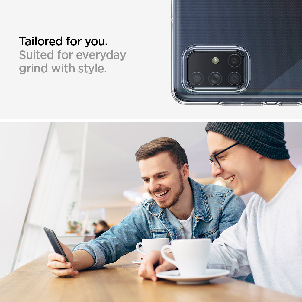ACS00566 - Galaxy A71 Case Liquid Crystal in Crystal Clear tailored for you suited for everyday grind with style.