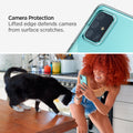 ACS00566 - Galaxy A71 Case Liquid Crystal in Crystal Clear camera protection. Lifted edge defend camera from surface scratches.