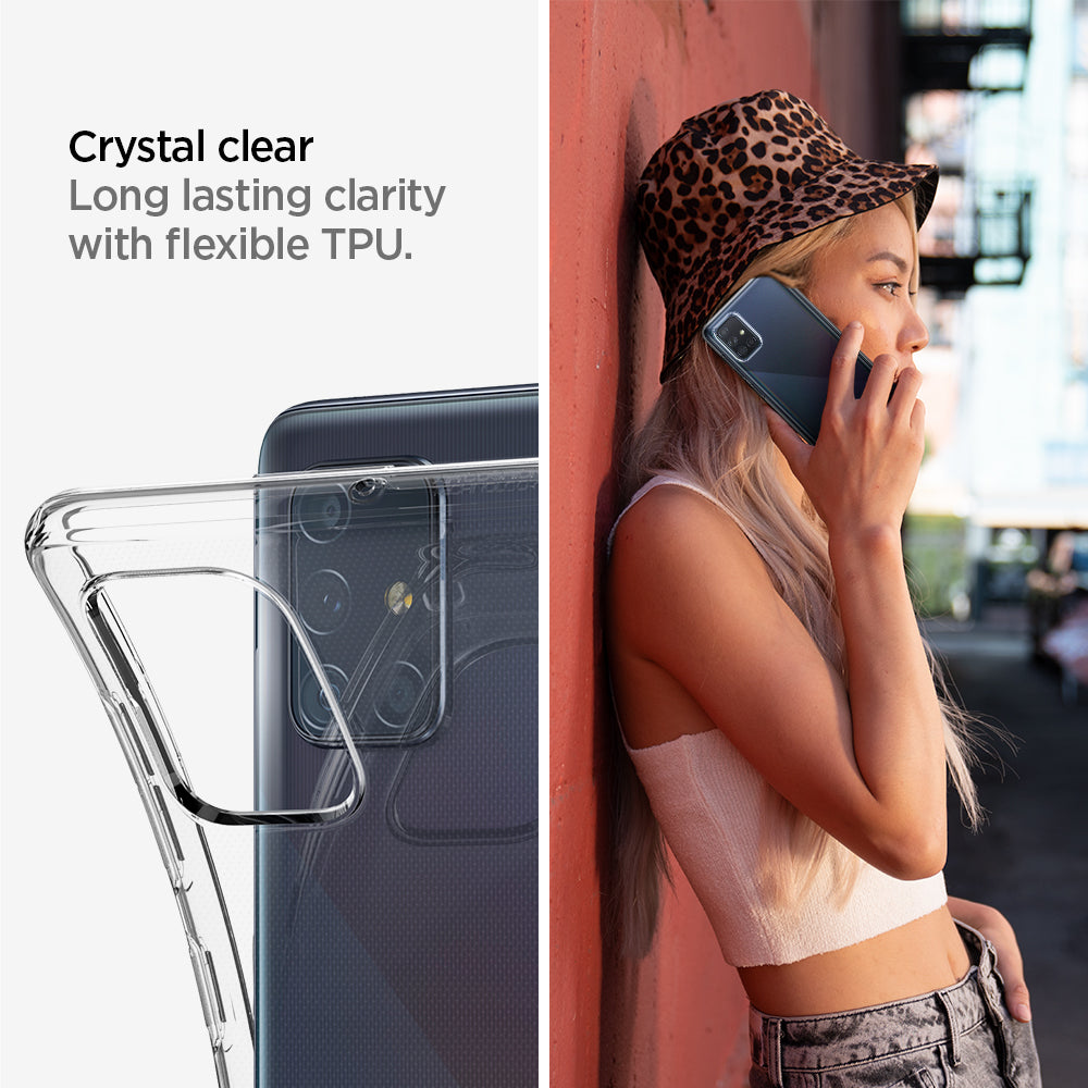 ACS00566 - Galaxy A71 Case Liquid Crystal in Crystal Clear crystal clear long lasting clarity with flexible TPU.