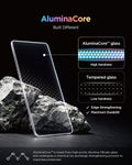 AGL11954 - Galaxy Tab S12+ Glas.tR EZ Fit Pro showing AluminaCore glass construction compared with tempered glass, highlighting edge strengthening and durability.