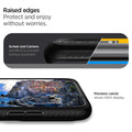 ACS00754 - Galaxy S20 Plus Liquid Air Case in black showing the raised edges. Protect and enjoy without worries. Screen and camera are lifted to prevent surface scratches. Precise cutout show 100% display