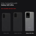 ACS00712 - Galaxy S20 Ultra Liquid Air Case in black showing the compatibility only with Galaxy 20 Ultra. Not compatible with Galaxy S20 and S20+