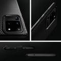 ACS00712 - Galaxy S20 Ultra Liquid Air Case in black showing the different angles