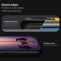 ACS00712 - Galaxy S20 Ultra Liquid Air Case in black showing the raised edges. Protect and enjoy without worries. Screen and camera are lifted to prevent surface scratches. Precise cutout show 100% display