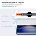 AGL05952 - Galaxy S23 Plus EZ FIT GLAS.tR Screen Protector installation made simple. Auto alignment kit makes application quick and easy without fail. EZ Fit tray, Alignment film, 9H tempered glass.