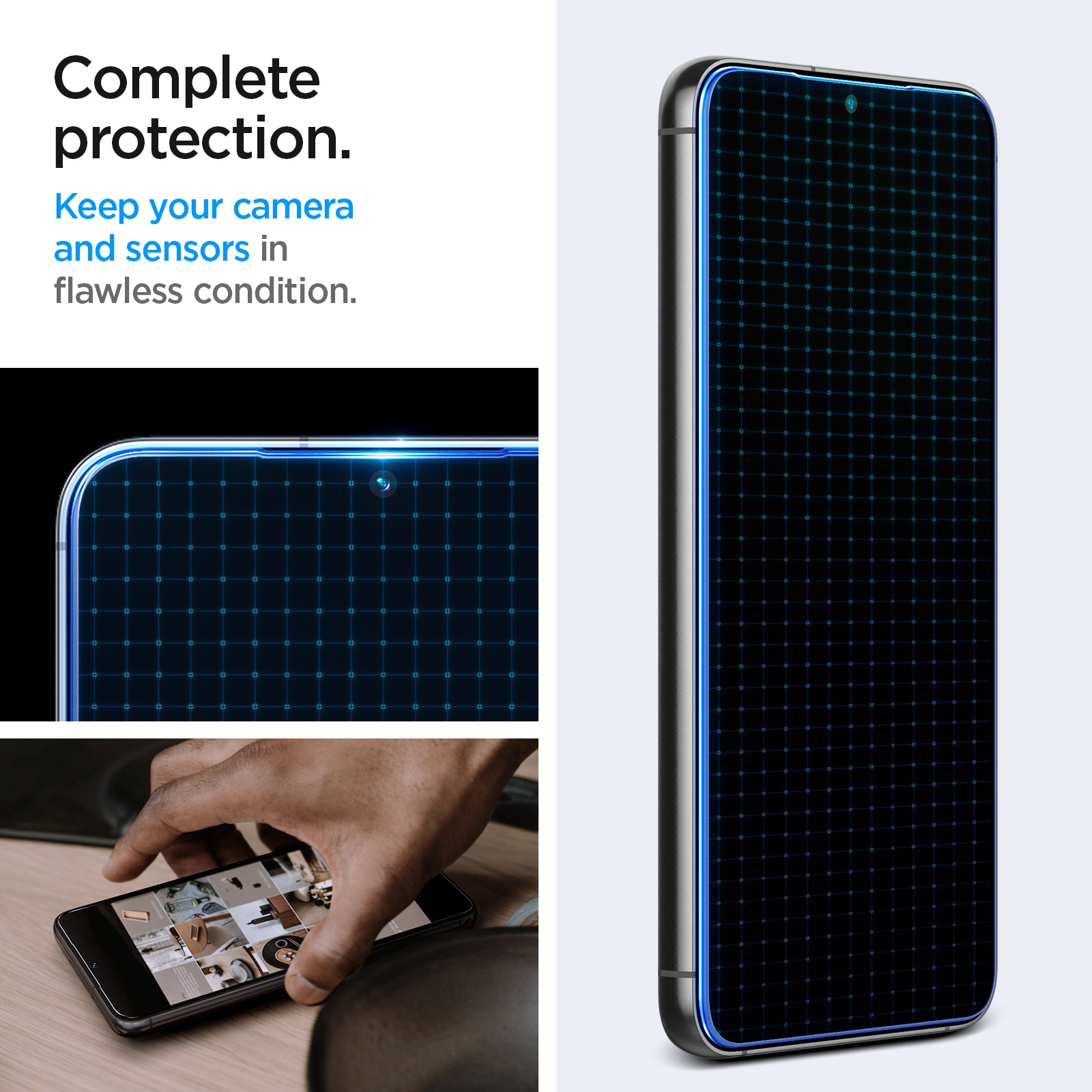 AGL05952 - Galaxy S23 Plus EZ FIT GLAS.tR Screen Protector complete protection. Keep your camera and sensors in flawless condition.