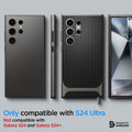 ACS07305 - Galaxy S24 Ultra Case Neo Hybrid in Gunmetal showing the compatibility with S24 Ultra. Not compatible with Galaxy S24 and Galaxy S24+