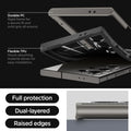 ACS07305 - Galaxy S24 Ultra Case Neo Hybrid in Gunmetal showing the full protection, dual-layered and raised edges. Durable PC-rigid frame for secure fit and solid grip all around and Flexible TPU-Shock absorbing material allows for easy installation