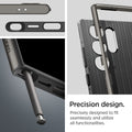 ACS07305 - Galaxy S24 Ultra Case Neo Hybrid in Gunmetal showing the precision design. Precisely designed to fit seamlessly and utilize all functionalities