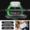 ACS07305 - Galaxy S24 Ultra Case Neo Hybrid in Gunmetal showing the powershare, wireless charge and USB-C cable