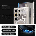 ACS07624 - Galaxy S24 Ultra Case Ultra Hybrid Metal Ring Zero One (MagFit) in Natural Titanium raised bezel added depth that protects the screen from daily scratches. camera guard protect the camera against drops and scratches from daily life. full protection. air cushion tech. camera guard.