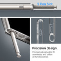ACS07624 - Galaxy S24 Ultra Case Ultra Hybrid Metal Ring Zero One (MagFit) in Natural Titanium precision design. precisely designed to fit seamlessly and utilize all functionalities.