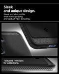 ACS08977 - Galaxy S25 Plus Case Rugged Armor (MagFit) in Matte Black sleek and unique design. sleek and slim profile with matte coating and carbon fiber detailing. textured tpu sides for added grip.