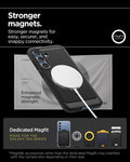 ACS08977 - Galaxy S25 Plus Case Rugged Armor (MagFit) in Matte Black stronger magnets. Stronger magnets for easy, securer, and snappy connectivity. Dedicated magfit. Made for the galaxy s25 series.