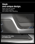 ACS08978 - Galaxy S25 Plus Case Rugged Armor (MagFit) in Marble Gray sleek and unique design. sleek and slim profile with matte coating and carbon fiber detailing. textured tpu sides for added grip.