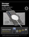 ACS08978 - Galaxy S25 Plus Case Rugged Armor (MagFit) in Marble Gray stronger magnets. Stronger magnets for easy, securer, and snappy connectivity. Dedicated magfit. Made for the galaxy s25 series.