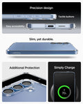 ACS08985 - Galaxy S25 Plus Case Ultra Hybrid in Crystal Clear showing the Precision design. Tactile buttons, easy accessibility. Slim, yet durable. Additional Protection. Simply charge