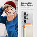 AFA09233 - Galaxy S25 Case MagSafe Card Holder Nano Pop (MagFit) in Orange Beige showing designed for Galaxy Series.