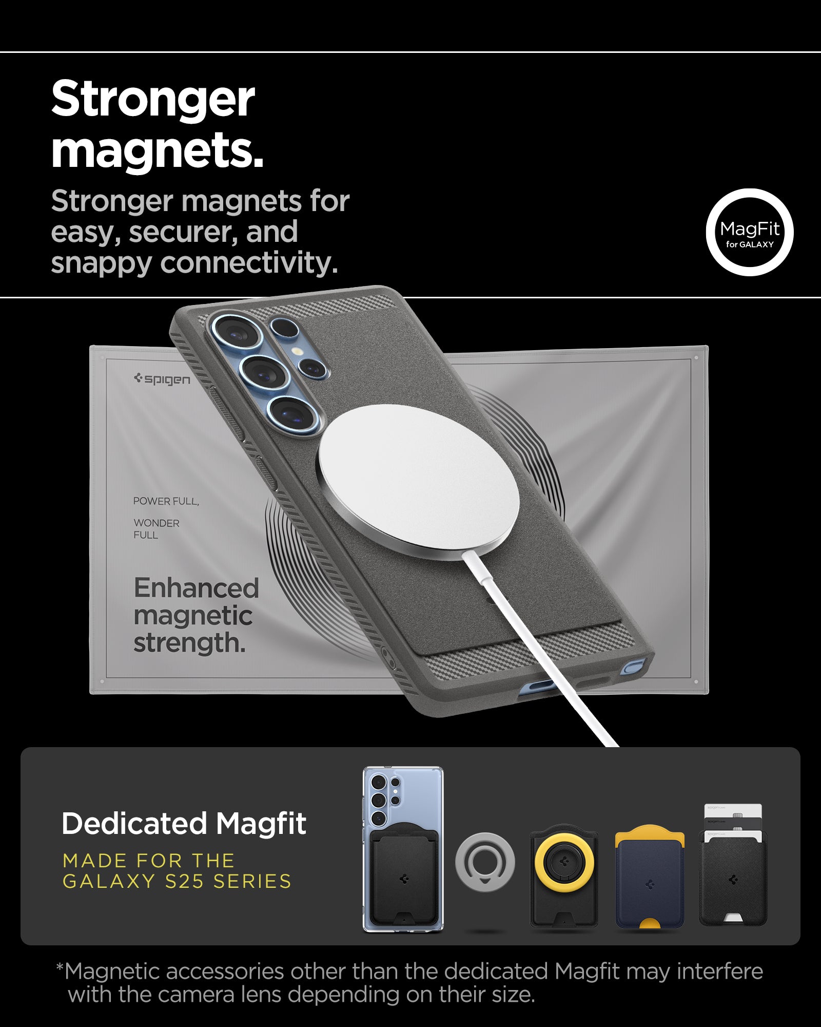 ACS08952 - Galaxy S25 Ultra Case Rugged Armor (MagFit) in Marble Gray stronger magnets. Stronger magnets for easy, securer, and snappy connectivity. Dedicated magfit. Made for the galaxy s25 series.