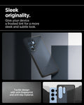 ACS08962 - Galaxy S25 Ultra Case Ultra Hybrid in Frost Black showing the sleek originality. Give your device a frosted tint for a more sleek and subtle look. Tactile design with anti-fingerprint and anti-slip material
